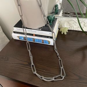 Silver Mesh Chain Necklace